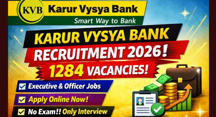 Karur Vysya Bank Recruitment 2026
