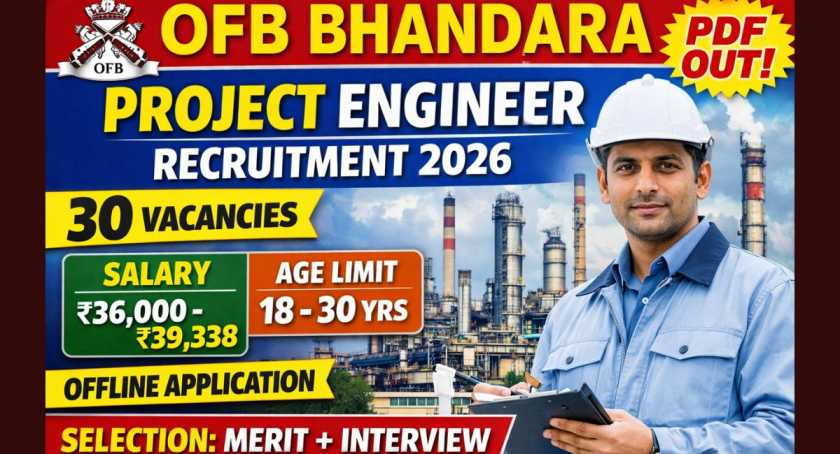 OFB Tenure Based Project Engineer Recruitment