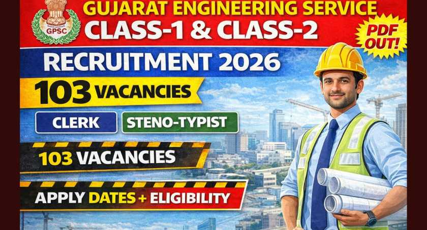 Gujarat Engineering Service (Civil) Class-1 and Class-2 Recruitment 2026