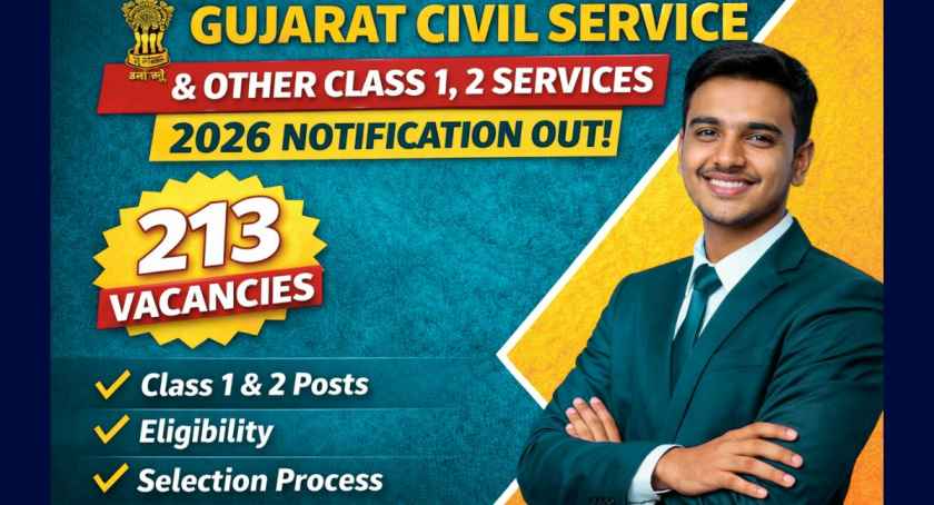 Gujarat Civil Service and Other Class 1, 2 Services 2026 Notification Out