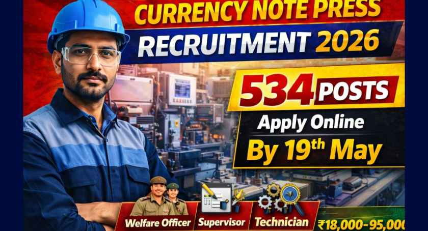 Currency Note Press Recruitment 2026