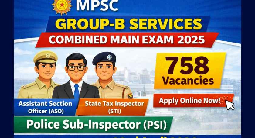 MPSC Group-B Services Combined Main Exam 2025 Notification