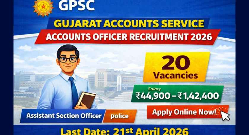GPSC Gujarat Accounts Service Accounts Officer Recruitment