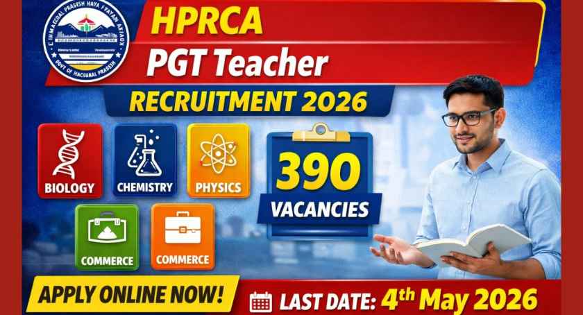 HPRCA PGT Teacher Recruitment 2026