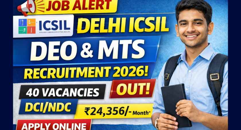 Delhi ICSIL DEO and MTS Recruitment 2026