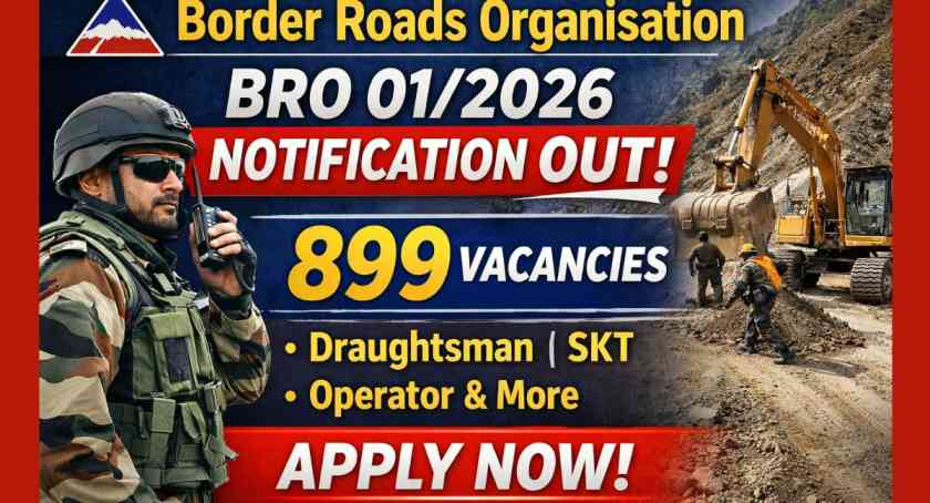 Border Roads Organisation BRO 01/2026 Notification