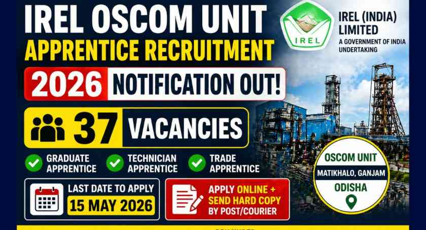 IREL OSCOM Unit Apprentice Recruitment 2026