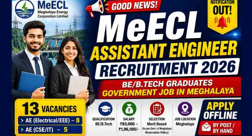 MeECL Assistant Engineer Recruitment 2026 Notification Out