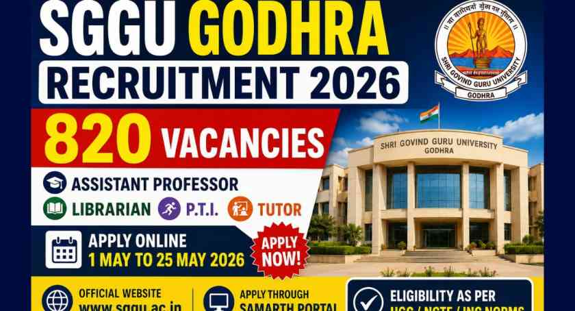 SGGU Godhra Recruitment 2026 Notification